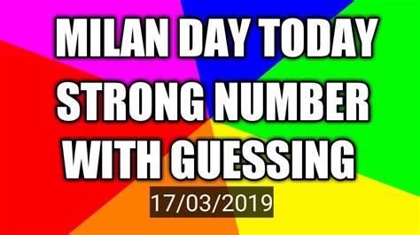 today guessing number in milanday